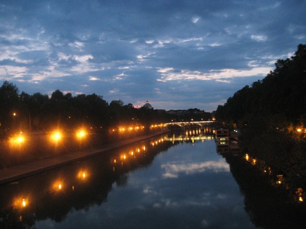 Testaccio Bridge at dusk