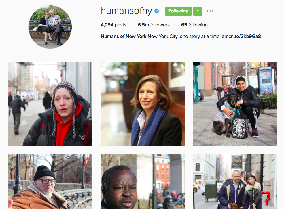 Humans on NY Instagram Brand Heroes